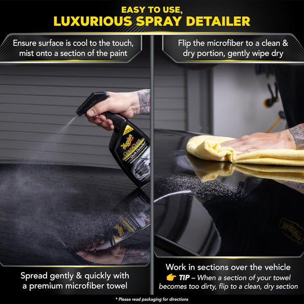 Meguiar's Gold Class High Gloss Quik Detailer Spray, Preserves Wax & Shine, 24oz