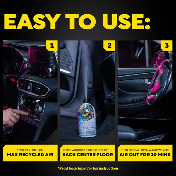 Meguiar's Car Air Refresher Odor Fighting Mist – Long-Lasting Car Freshener Fights Strong & Unwanted Vehicle Smells Renewing Interiors with a Luxurious & Refreshing, Stargazer Scent, 2 oz