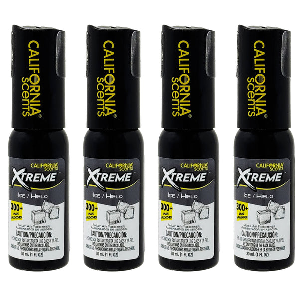 California Scents Xtreme 1 oz. Spray Air Freshener, Ice, 4 Packs