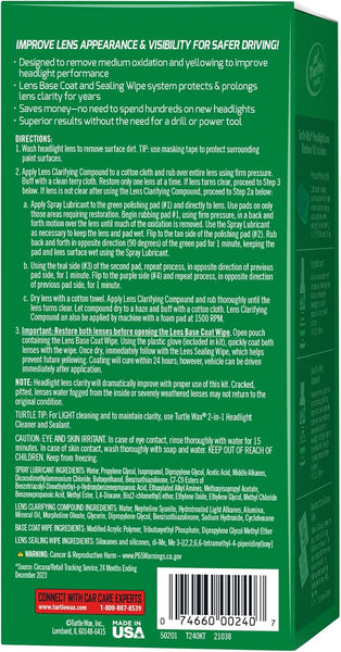 Turtle Wax Headlight Lens Restorer Kit (T-240KT)