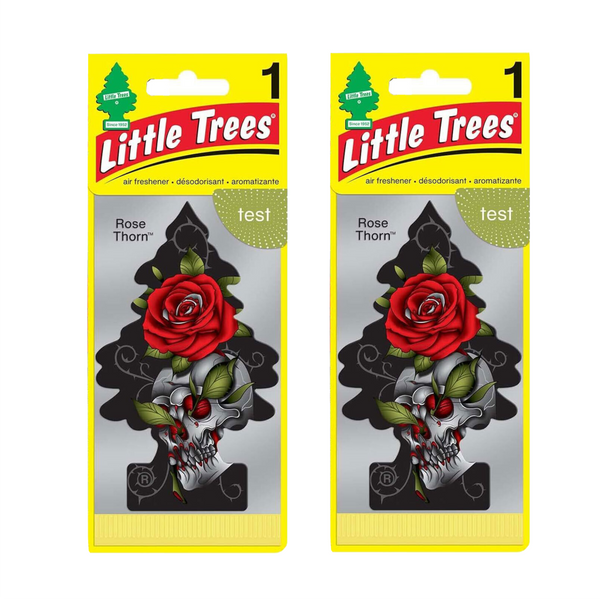 Little Trees Hanging Car Air Freshener, Rose Thorn, 2-Pack
