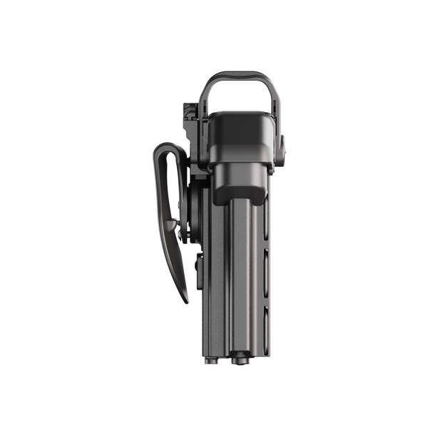 ORPAZ T41 PRO Universal Adjustable Left Handed Holster, Level 3 Security, Hood Guard & Magnetic Retention, Optics Ready OWB Polymer Duty Holster, Made in Israel Paddle