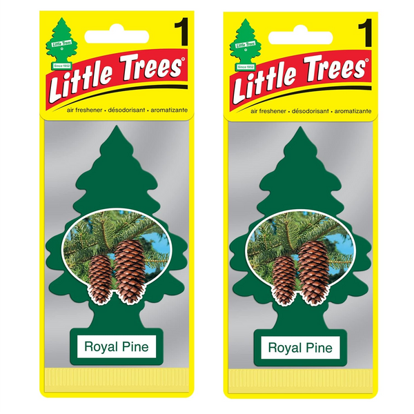 Little Trees Hanging Car Air Freshener, Royal Pine, 2-Pack