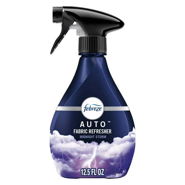 Febreze Fabric AUTO Car Spray Air Freshener, Odor Fighting, Midnight Storm, 12.5 fl oz, 2 Packs