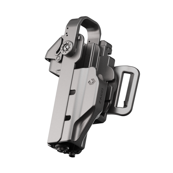 ORPAZ T41 PRO Universal Adjustable Left Handed Holster, Level 3 Security, Hood Guard & Magnetic Retention, Optics Ready OWB Polymer Duty Holster, Made in Israel Belt Loop