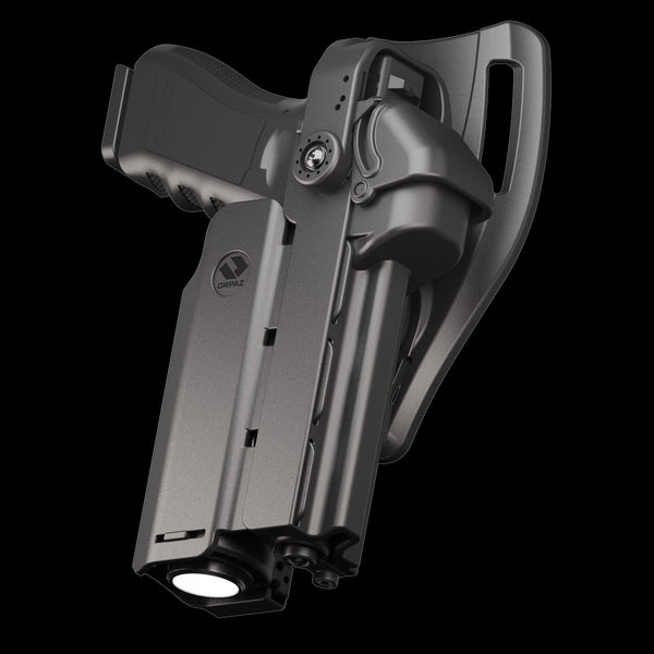 Orpaz T40 Pro G45 LH Duty Holster with Large Light Holster w/ Magnetic Optic cover, Compatible with Glock 45 Pistol Holder with Laser Mounted Light and Optics with Low-Ride