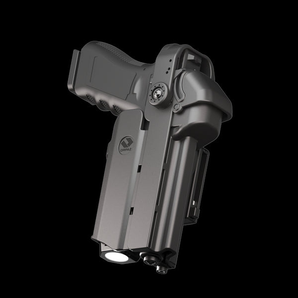 Orpaz T40 Light-Bearing Holster – Left Handed Universal OWB Tactical Holster, Level 2 & Level 3 Security, Compatible w/Most Pistol Lights, Optics-Ready, Adjustable, Fits Most Pistols ClipLock Pro Medium