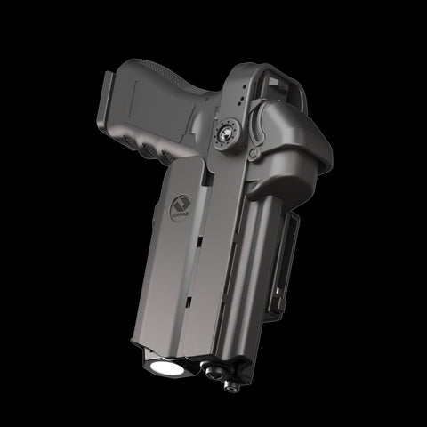 Orpaz T40 Light-Bearing Holster – Left Handed Universal OWB Tactical Holster, Level 2 & Level 3 Security, Compatible w/Most Pistol Lights, Optics-Ready, Adjustable, Fits Most Pistols ClipLock Pro Medium