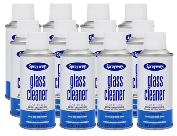 Sprayway Glass Cleaner 4oz: Streak-Free Window Cleaner and Glass Cleaner Spray, 12-Packs