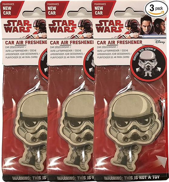 Star Wars Stormtrooper Car Accessories - Stormtrooper Air Freshener Wiggler (3-Pack)