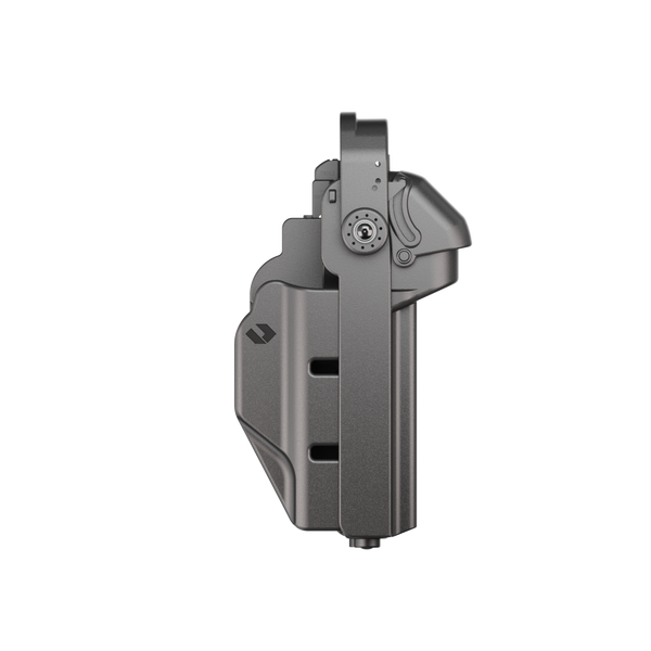 ORPAZ T41 PRO Universal Adjustable Left Handed Holster, Level 3 Security, Hood Guard & Magnetic Retention, Optics Ready OWB Polymer Duty Holster, Made in Israel ClipLock