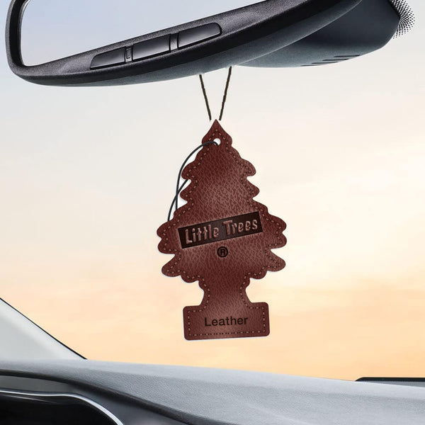 Little Trees Hanging Car Air Freshener, Leather, 2-Pack