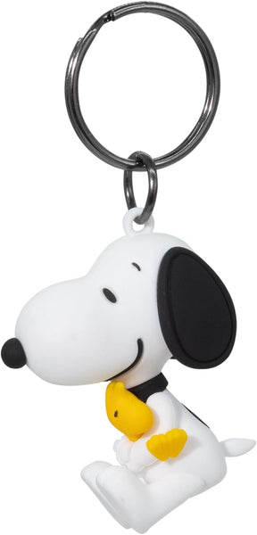 Plasticolor Peanuts Snoopy Holding Woodstock 3-Dimensional PVC Key Chain