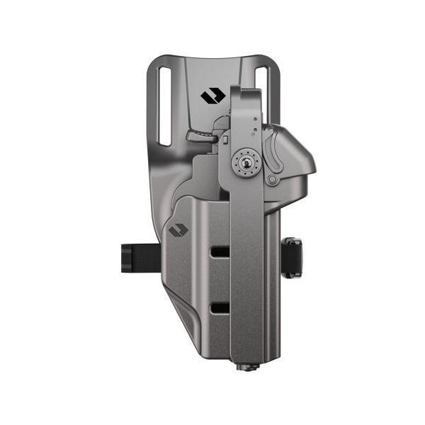 ORPAZ T41 PRO Universal Adjustable Left Handed Holster, Level 3 Security, Hood Guard & Magnetic Retention, Optics Ready OWB Polymer Duty Holster, Made in Israel Low Ride Pro