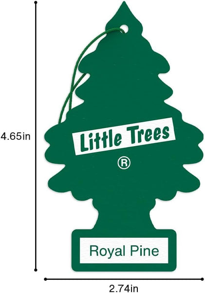 Little Trees Hanging Car and Home Air Freshener, Royal Pine Scent, 3 Pack
