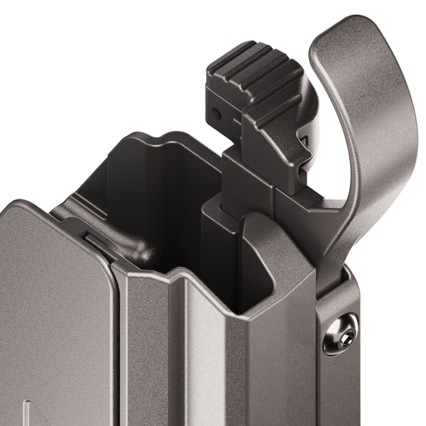 Orpaz Sigma G19 Duty Holster – Compatible with Glock 19 - OWB Tactical Holster with Level 3 or Level 2, Thumb Release, Optics-Ready, with Paddle Attachment