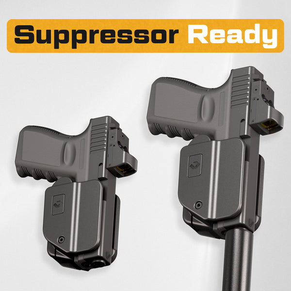 Orpaz EZ G22 Forward Draw OWB Tactical Holster Compatible with Glock 22 - Suppressor & Optics Ready - Finger Release, Level 2 Security - with Drop Leg Attachment