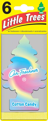 Little Trees Car Home and Office Cardboard Hanging Air Freshener, Cotton Candy, 6 Pack