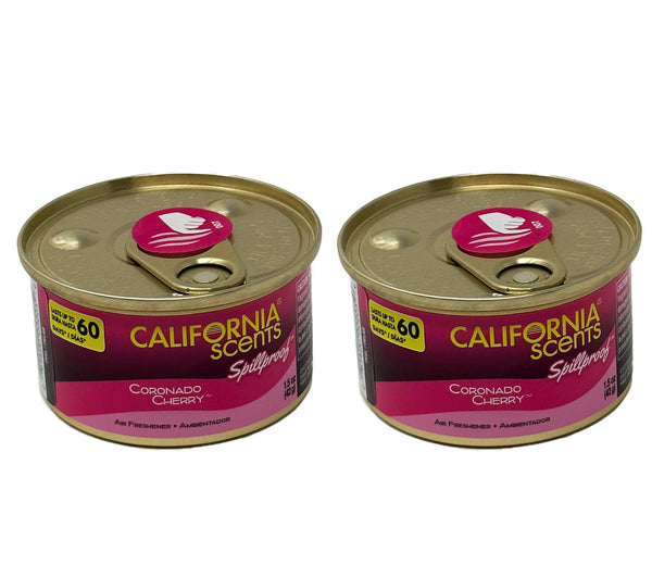 California Scents Spillproof Car Air Freshener - The Best Car Air Freshener and Odor Eliminator for Your Vehicle, Coronado Cherry, 2 Packs
