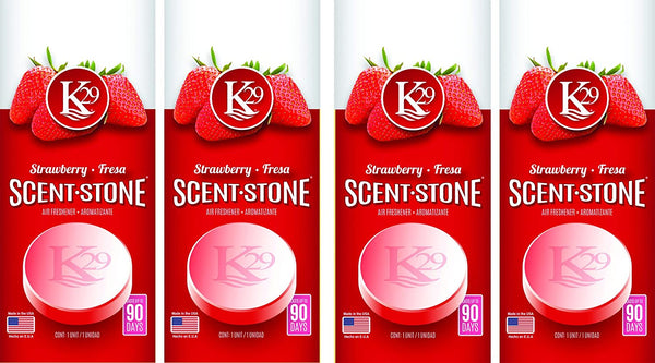 K29 Strawberry Stone Air Freshener, Environmentally Safe and Long-lasting Fragrance, 4 Packs