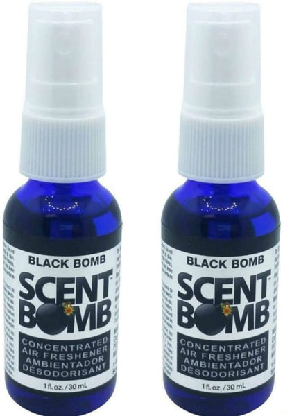 Scent Bomb Air Freshener Spray, 100 % Oil Based Concentrated Air Freshener, Air Freshener Spray for Car, Room, Bathroom and Odor Eliminator, Black Bomb, 2 Pack