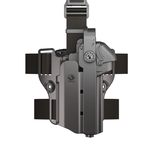 Orpaz T40 Pro G45 LH Duty Holster with Medium Light Holster Compatible with Glock 45 Pistol Holder with Laser Mounted Light and Optics with Drop Leg