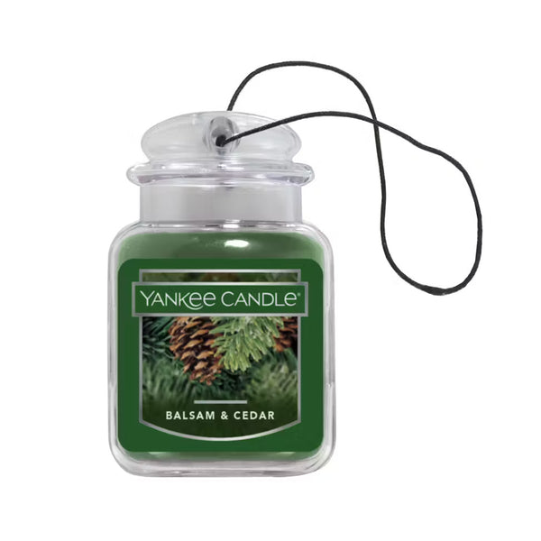 Yankee Candle Gel Car Jar Ultimate Hanging Odor Neutralizing Air Freshener Balsam Cedar Scent