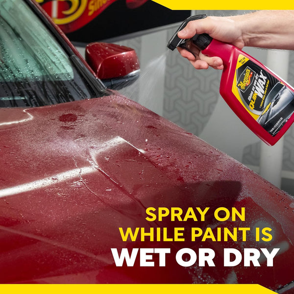 Meguiar's Quik Wax - Easy-to-Use Spray Wax for Gloss, Shine & Protection - Wet or Dry Use, 24 Oz.