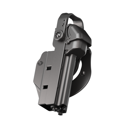 ORPAZ T41 PRO Universal Adjustable Holster, Level 3 Security, Hood Guard & Magnetic Retention, Optics Ready OWB Polymer Duty Holster, Made in Israel Paddle