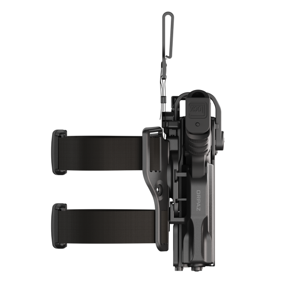 ORPAZ T41 PRO Universal Adjustable Holster, Level 3 Security, Hood Guard & Magnetic Retention, Optics Ready OWB Polymer Duty Holster, Made in Israel Drop Leg