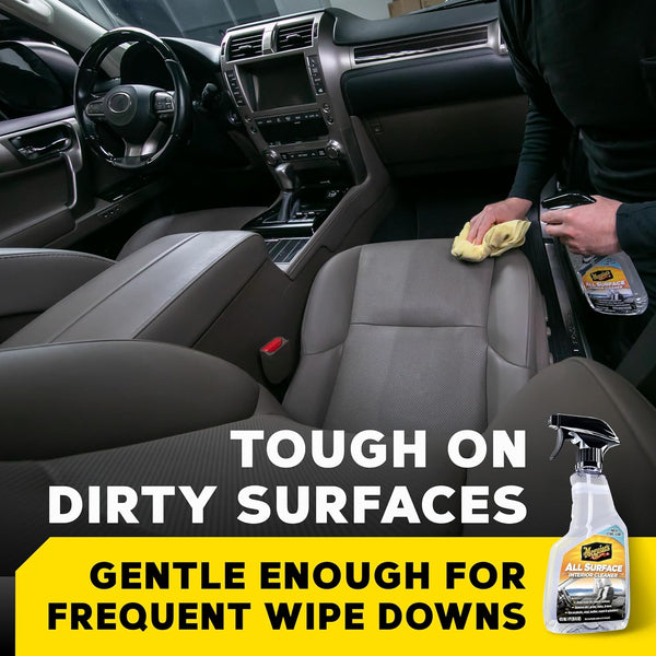 Meguiar's All Surface Interior Cleaner, Safe Multi-Surface Car Interior Spray, 16 oz