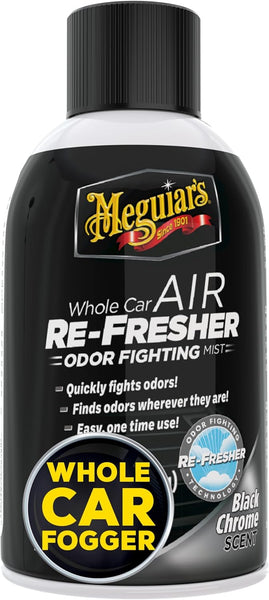 Meguiar's Whole Car Air Re-Fresher Odor Eliminator Mist, Black Chrome