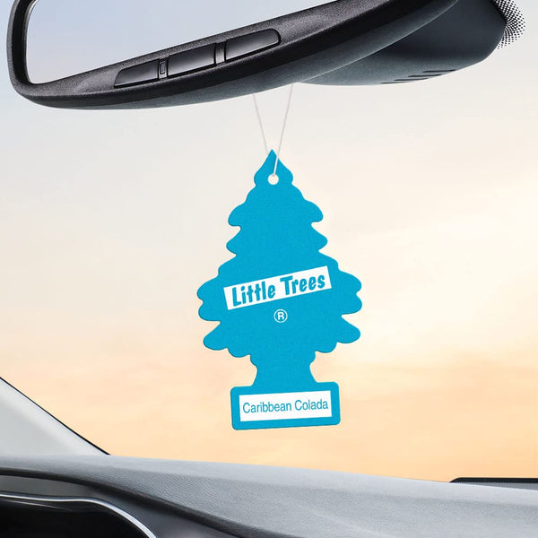 Little Trees Hanging Car Air Freshener, Caribbean Colada, 2-Pack