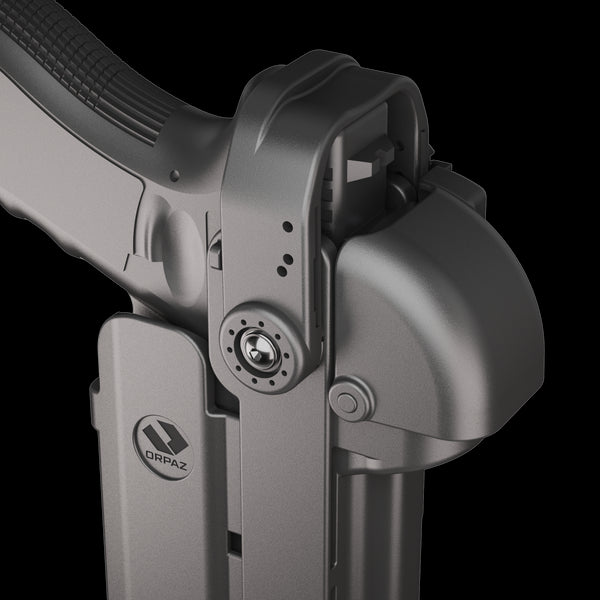 Orpaz T40 Pro G22 LH Duty Holster with Medium Light Holster w/ Magnetic Optic cover, Compatible with Glock 22 Pistol Holder with Laser Mounted Light and Optics with Molle