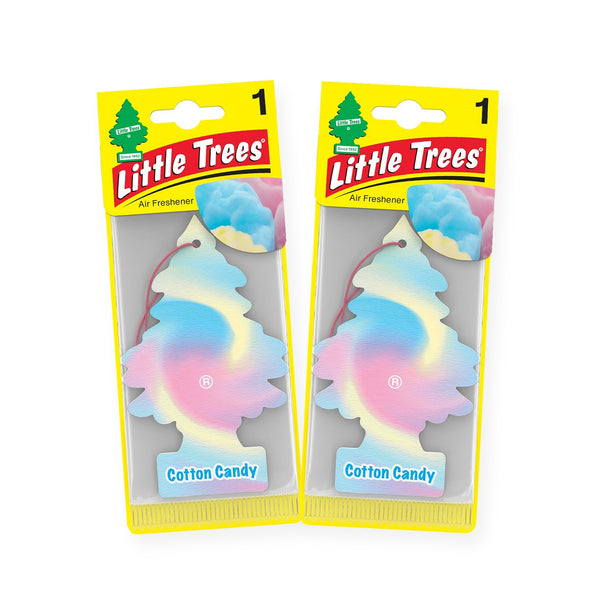 Little Trees Hanging Car Air Freshener, Cotton Candy, 2-Pack