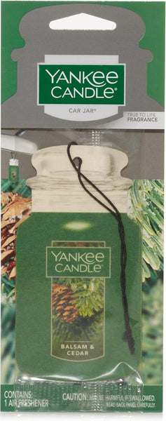 Yankee Candle Paper Car Jar, Balsam & Cedar, 3 packs