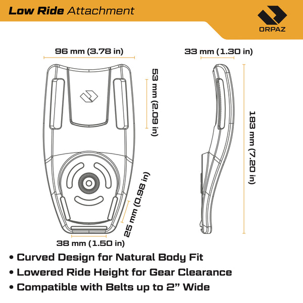 Orpaz T40 Light-Bearing Holster – Left Handed Universal OWB Tactical Holster, Level 2 & Level 3 Security, Compatible w/Most Pistol Lights, Optics-Ready, Adjustable, Fits Most Pistols Low-Ride Pro Large