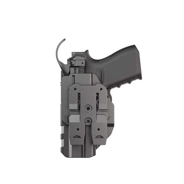 Orpaz Sigma G19 Duty Holster – Compatible with Glock 19 - OWB Tactical Holster with Level 3 or Level 2, Thumb Release, Optics-Ready, with Molle Attachment