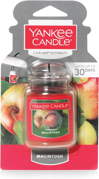 Yankee Candle Car Jar Ultimate Auto & Home Odor Neutralizing Gel Air Freshener, Macintosh, 4 Packs