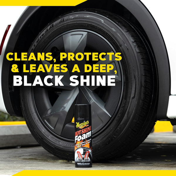 Meguiar's Hot Shine Tire Foam, 19 oz – Cleans, Shines & Protects with Long-Lasting Wet-Look