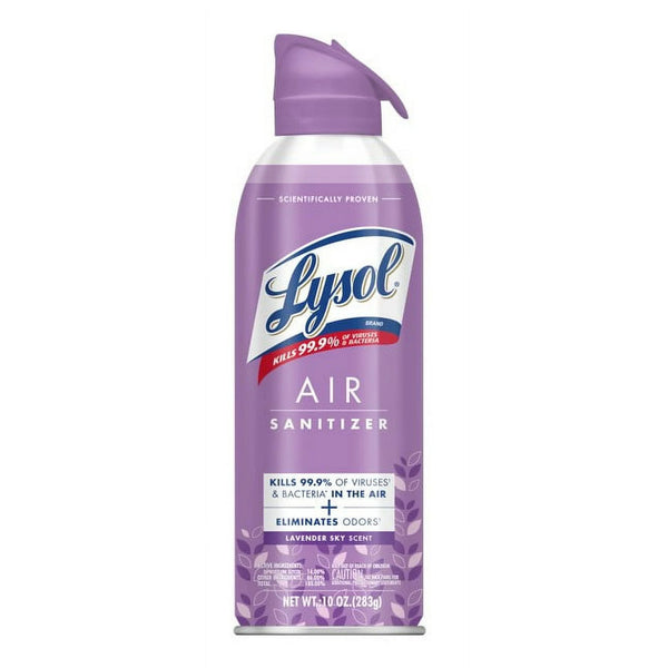 Lysol Air Sanitizer Spray, Lavender Sky Scent, Odor Eliminator and Air Freshener, 10 fl oz, 3 Packs