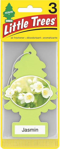 Little Trees Hanging Car Freshener Cardboard Paper For Home Car Office Jasmin Pack of 3