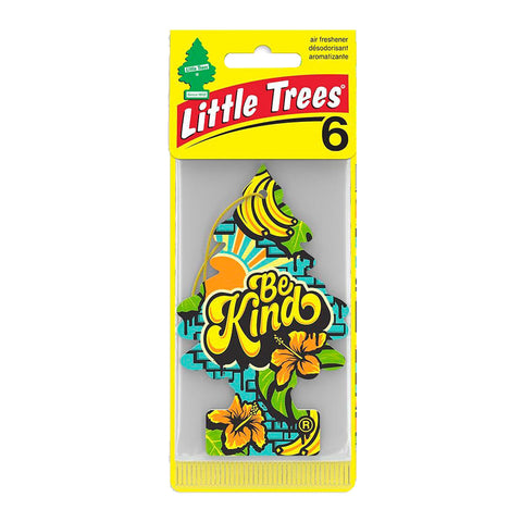 LITTLE TREES Car Air Freshener Hanging Tree Provides Long Lasting Scent for Auto & Home, Be Kind, 6 Pack