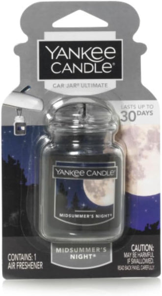 Yankee Candle Car Jar Ultimate Auto Odor Neutralizing Air Freshener Midsummer's Night (Pack of 4)