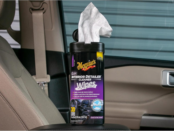 Meguiar's Quik Interior Detailer Wipes, Cleans, Protects & Refreshes All Car Surfaces, 30 Ct, 5 Pack