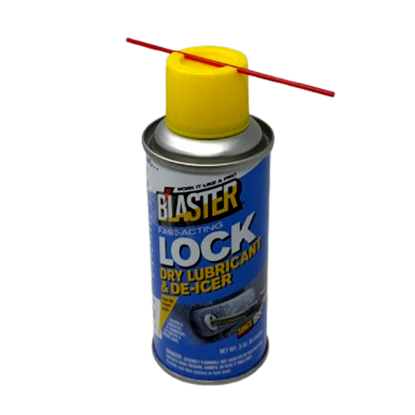B'laster Lock Dry Lubricant & De-Icer, Fast-Acting Dry Lock Lubricant for Stuck and Frozen Locks, Door Locks, Padlocks, Ignition Locks, Combination Locks, 3 oz, 4 Packs