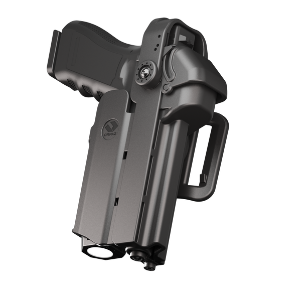 Orpaz T40 Pro G17 Duty Holster with Medium Light Holster w/ Magnetic Optic cover Compatible with Glock 17 Pistol Holder with Laser Mounted Light and Optics with Belt Loop
