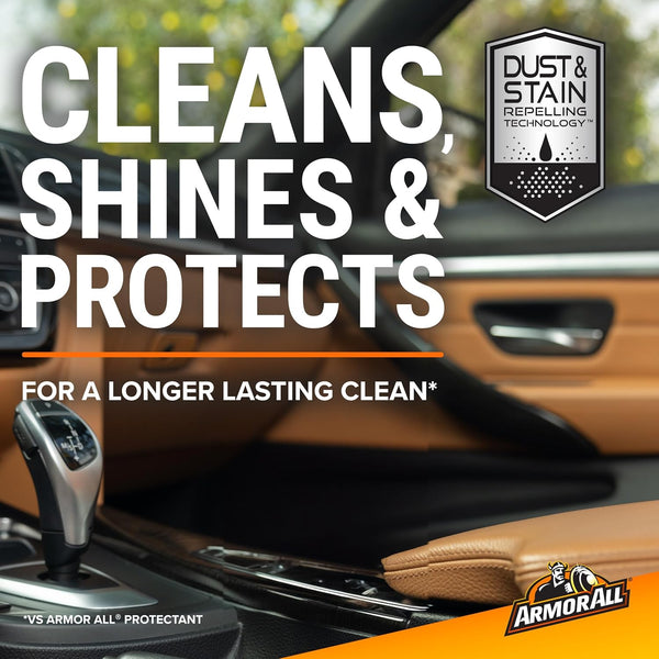 Armor All Extreme Shield Protectant Wipes, Interior Car Cleaning Wipes with UV Protection Against Cracking and Fading, 25 Count