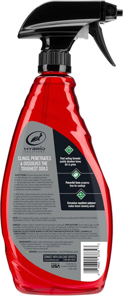 Turtle Wax Hybrid Solutions Hyper Foam Wheel Cleaner and Tire Prep, Cleans Both Wheel and Tire Effectively, 53734, 23oz