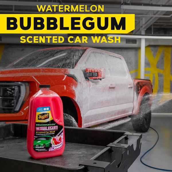 Meguiar’s Watermelon Bubblegum Scented Car Wash Soap – Foam Cannon & Bucket Wash, pH Neutral, Extra-Rich Suds, Plus a Pleasant Scent, 64 oz
